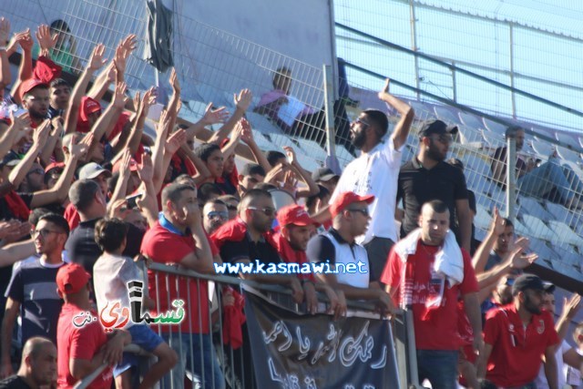 فيديو : الحسم النهائي ينتقل الى ارض الناصرة يوم الثلاثاء بعد التعادل 1-1 واكثر من 4500 مشجع ساند الفريق القسماوي 